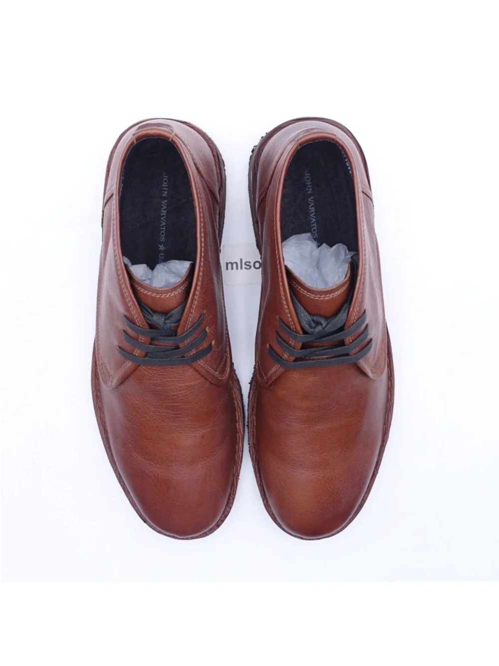 NEW Size 13 Men's John Varvatos Portland Chukka Leather Boots Caramel Brown